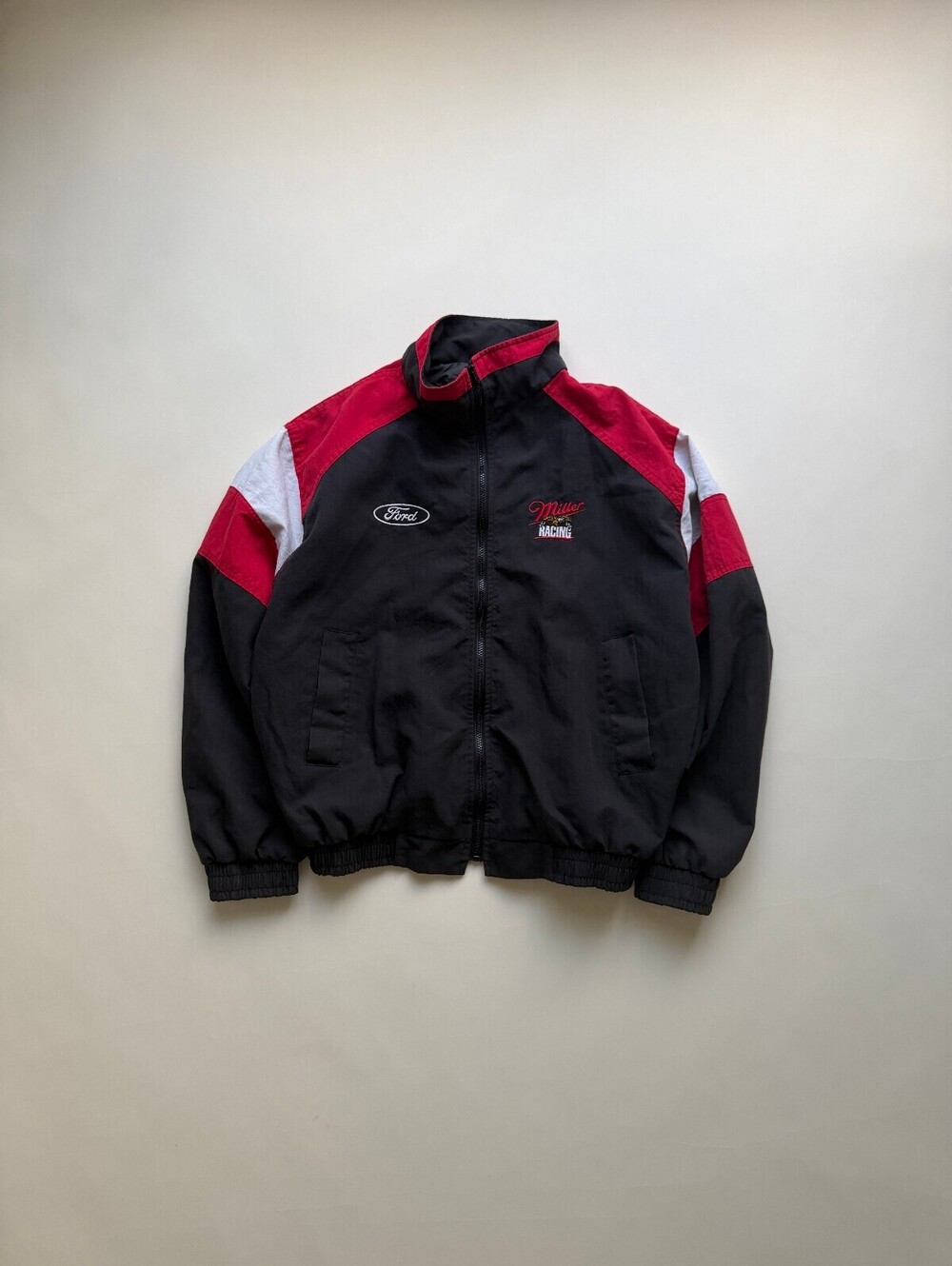 Vintage 90's Nascar Miller Rusty Wallace Ford Windbreaker Jacket